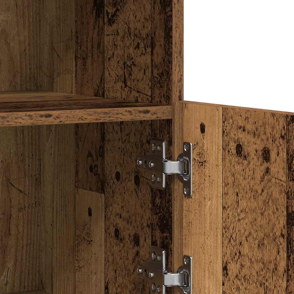 LED tálaló Barna 81 x 37 x 66,5 cm Szerelt Fa