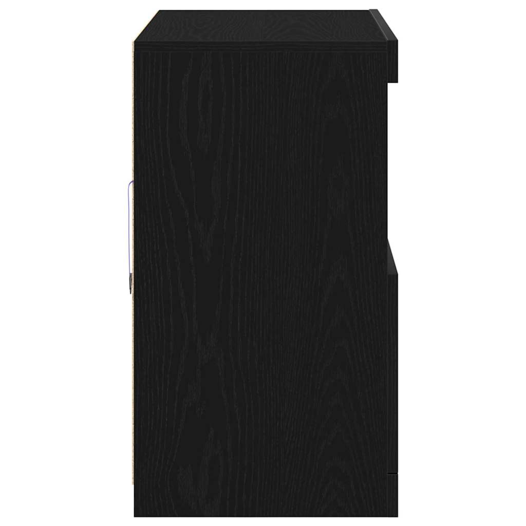 LED tálaló Fekete 81 x 37 x 66,5 cm Szerelt Fa
