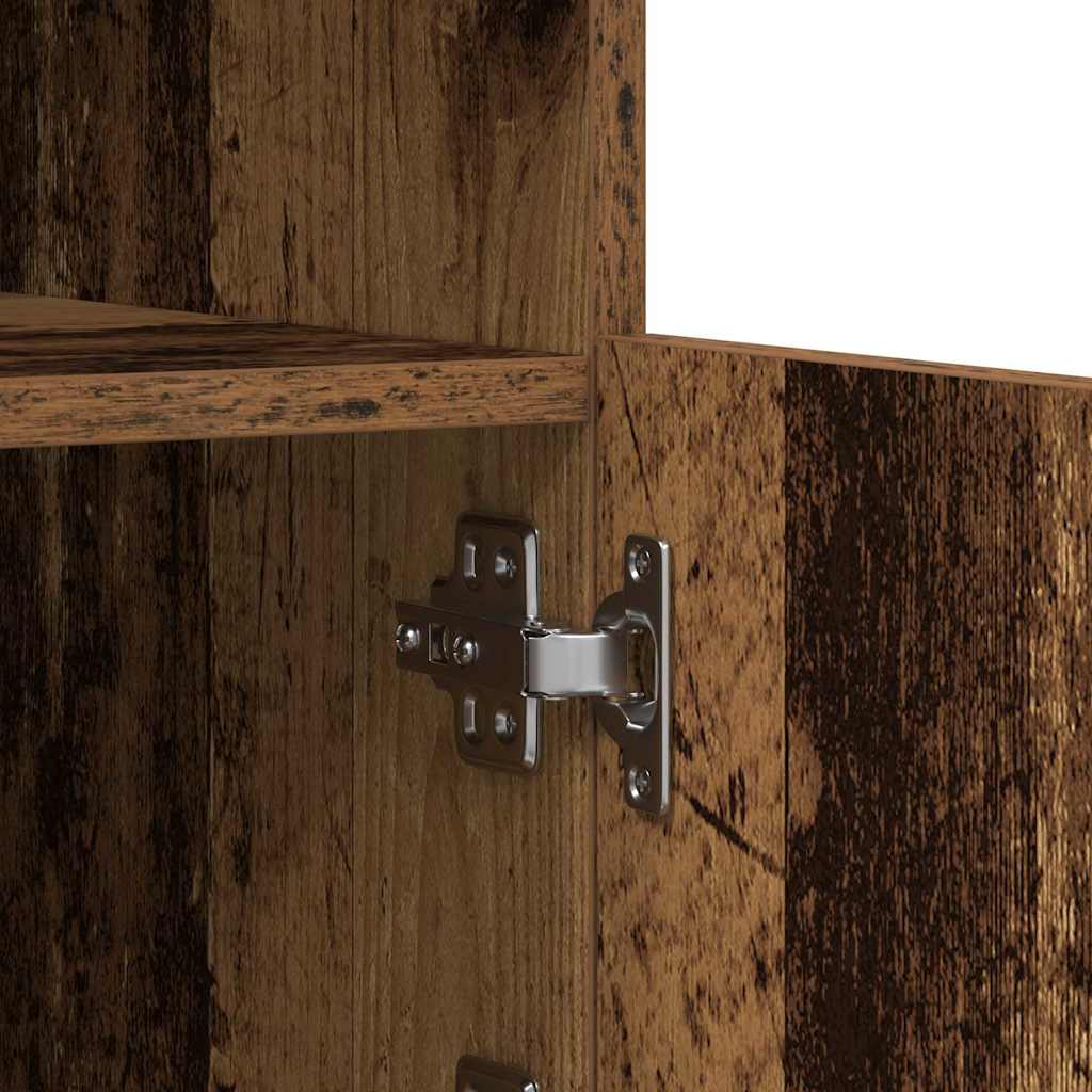 LED tálaló Öreg fa 41 x 37 x 67 cm Szerelt Fa