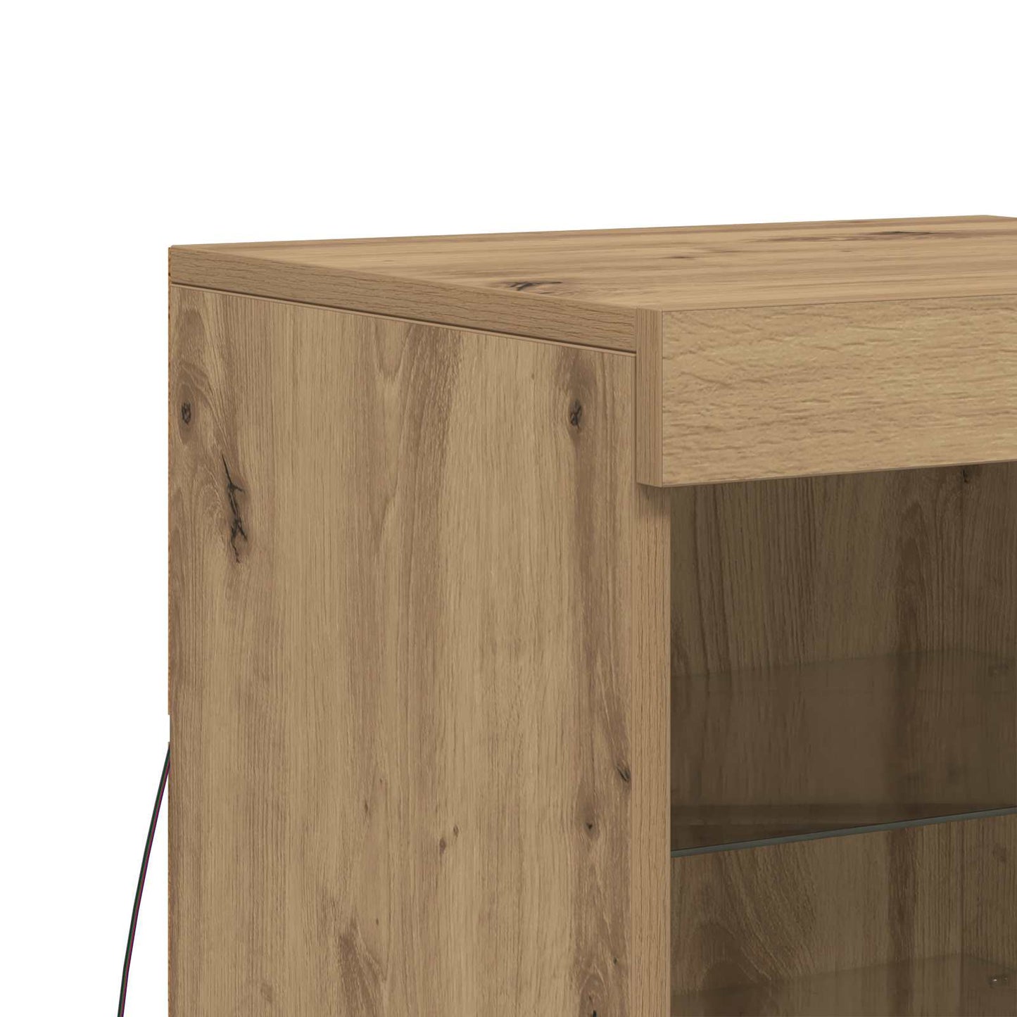 LED tálaló Artisan tölgy 41 x 37 x 67 cm Szerelt Fa