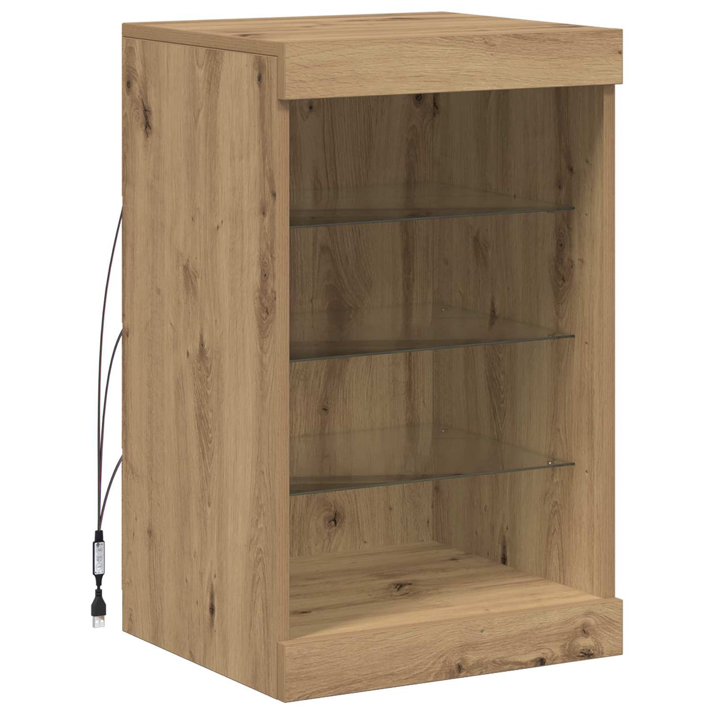 LED tálaló Artisan tölgy 41 x 37 x 67 cm Szerelt Fa