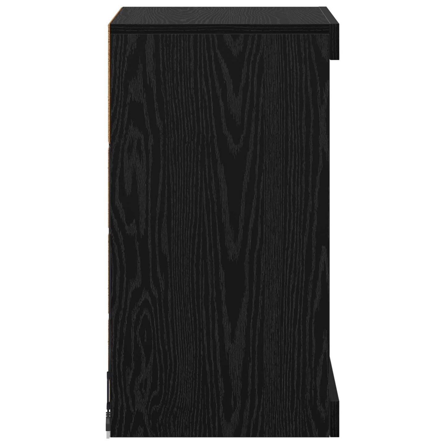 LED tálaló Fekete tölgy 41 x 37 x 67 cm Szerelt Fa