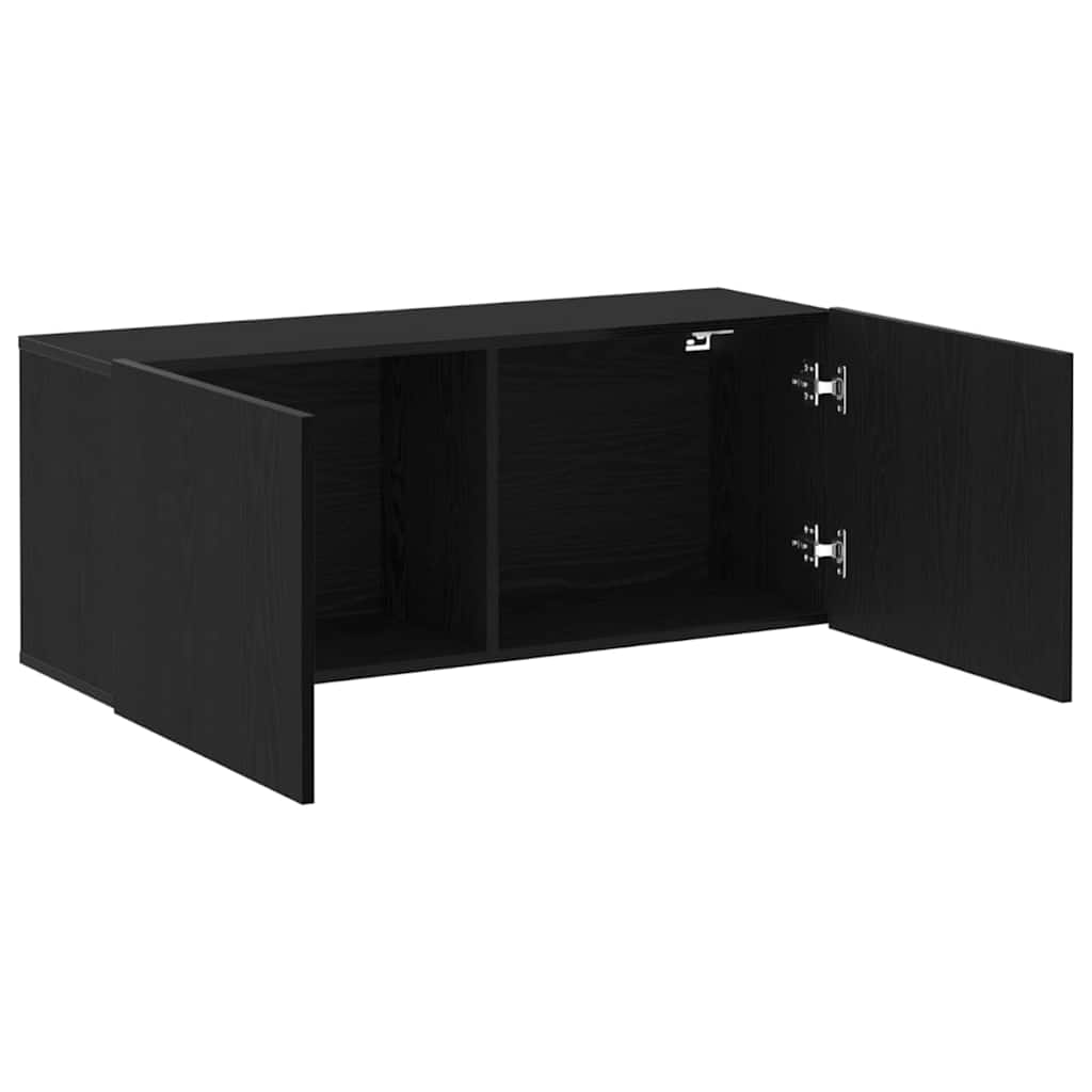 TV szekrény garnitúra 100 x 30 x 41 cm Fekete tölgy Szerelt Fa