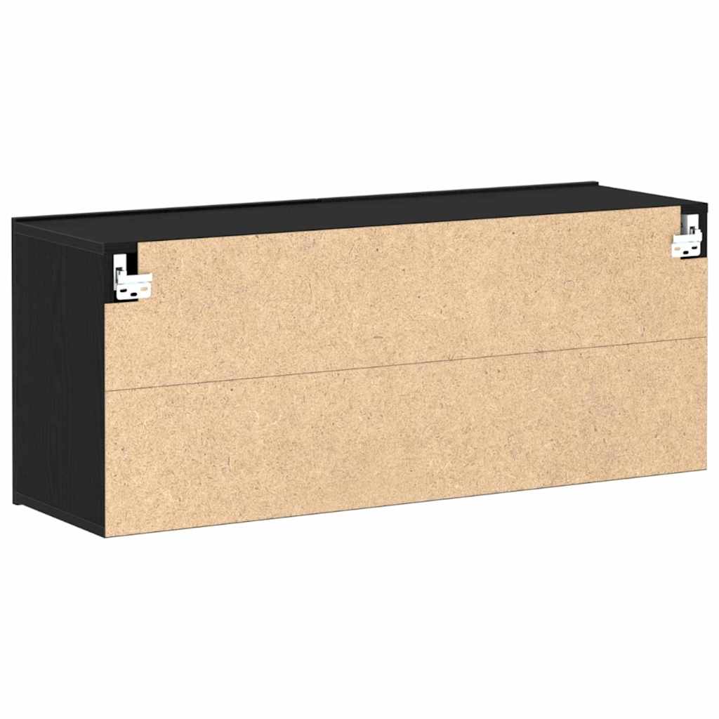 TV szekrény garnitúra 100 x 30 x 41 cm Fekete tölgy Szerelt Fa