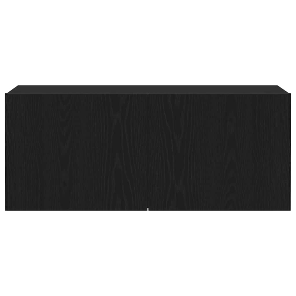 TV szekrény garnitúra 100 x 30 x 41 cm Fekete tölgy Szerelt Fa