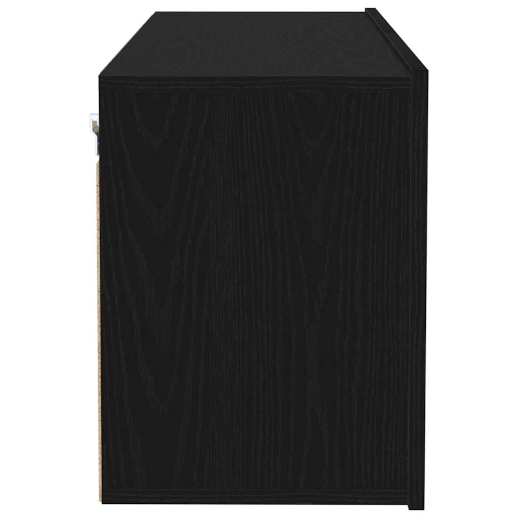 TV szekrény garnitúra 100 x 30 x 41 cm Fekete tölgy Szerelt Fa