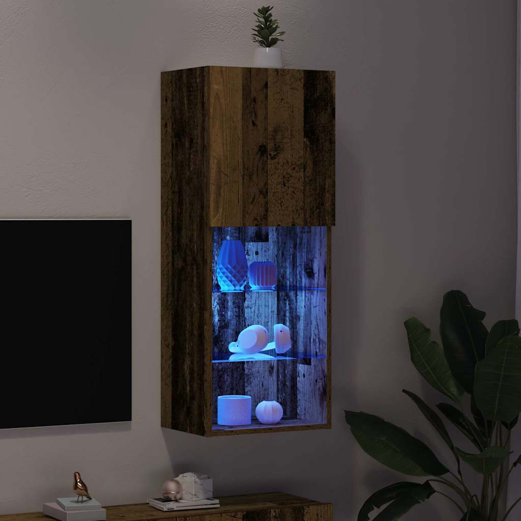 TV szekrény garnitúra 40,5 x 30 x 102 cm Öreg fa Szerelt Fa