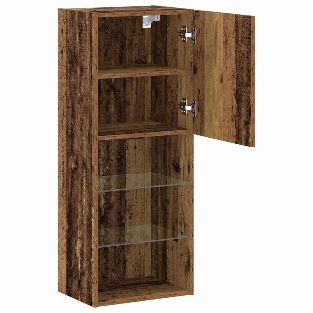 TV szekrény garnitúra 40,5 x 30 x 102 cm Öreg fa Szerelt Fa