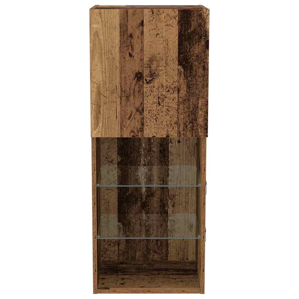 TV szekrény garnitúra 40,5 x 30 x 102 cm Öreg fa Szerelt Fa