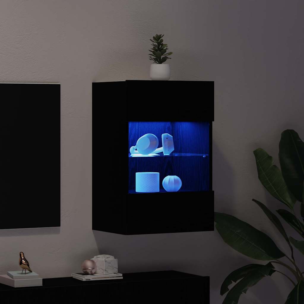 TV szekrény garnitúra 40 x 30 x 60,5 cm Fekete Szerelt Fa