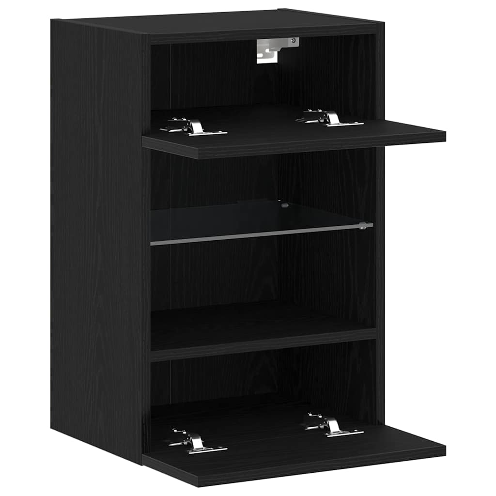 TV szekrény garnitúra 40 x 30 x 60,5 cm Fekete Szerelt Fa