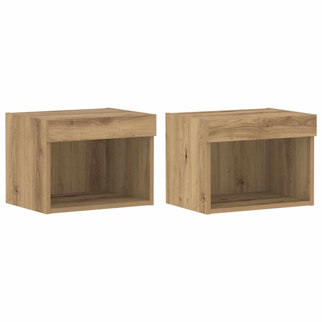 TV szekrény garnitúra 2 pcs Artisan tölgy Szerelt Fa