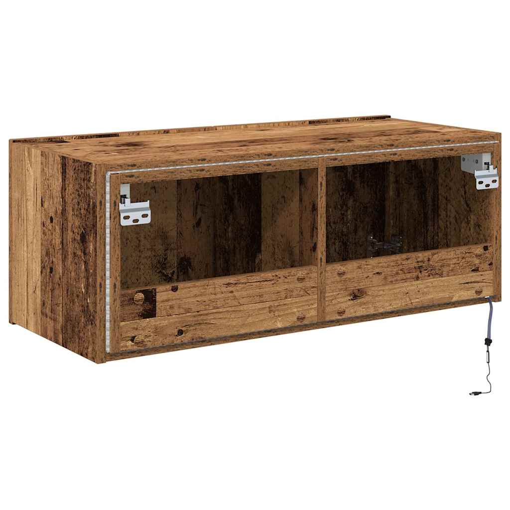 TV Fali Szekrény 80 x 35 x 31 cm Öreg fa Szerelt Fa