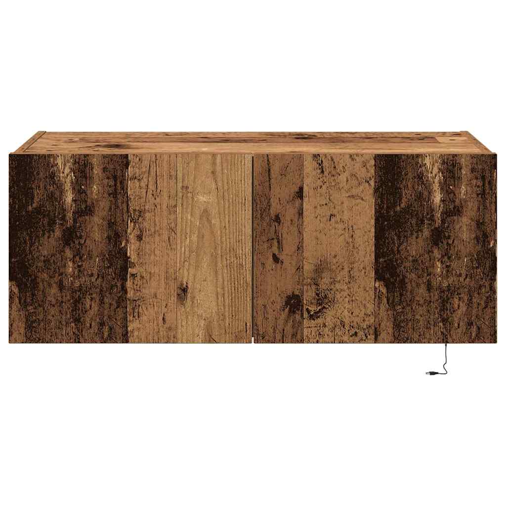 TV Fali Szekrény 80 x 35 x 31 cm Öreg fa Szerelt Fa