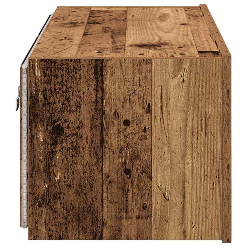 TV Fali Szekrény 80 x 35 x 31 cm Öreg fa Szerelt Fa