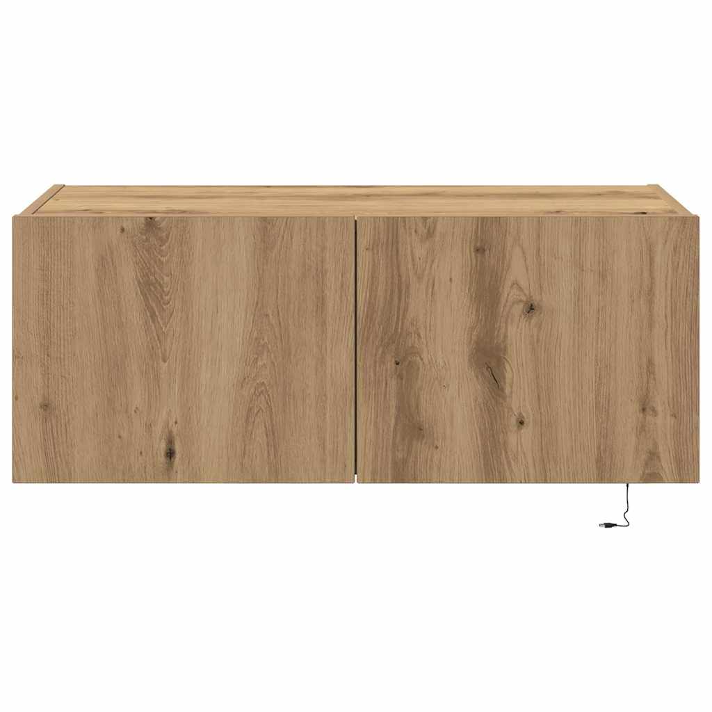 TV Fali Szekrény 80 x 35 x 31 cm Artisan tölgy Szerelt Fa