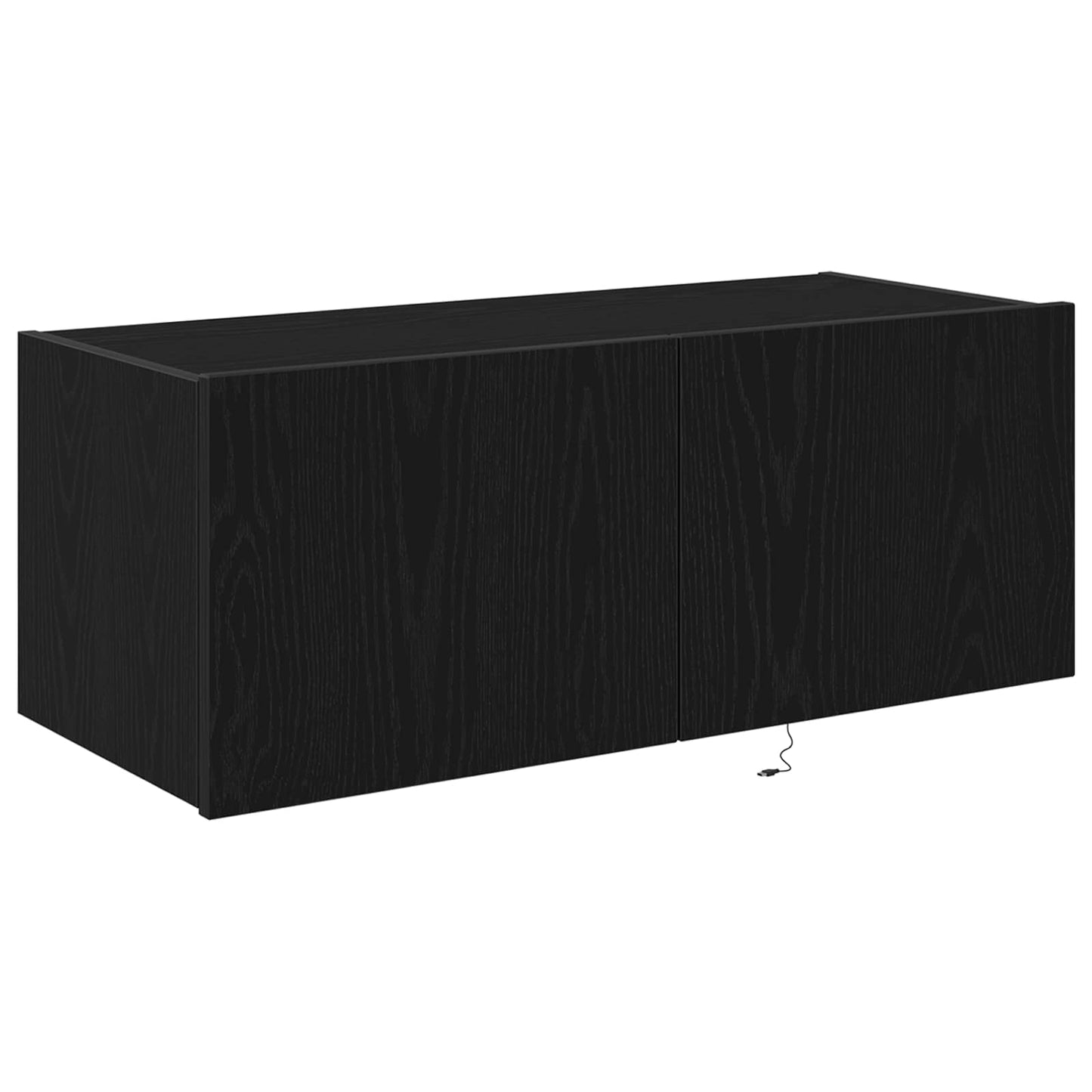 TV Fali Szekrény 80 x 35 x 31 cm Fekete tölgy Szerelt Fa