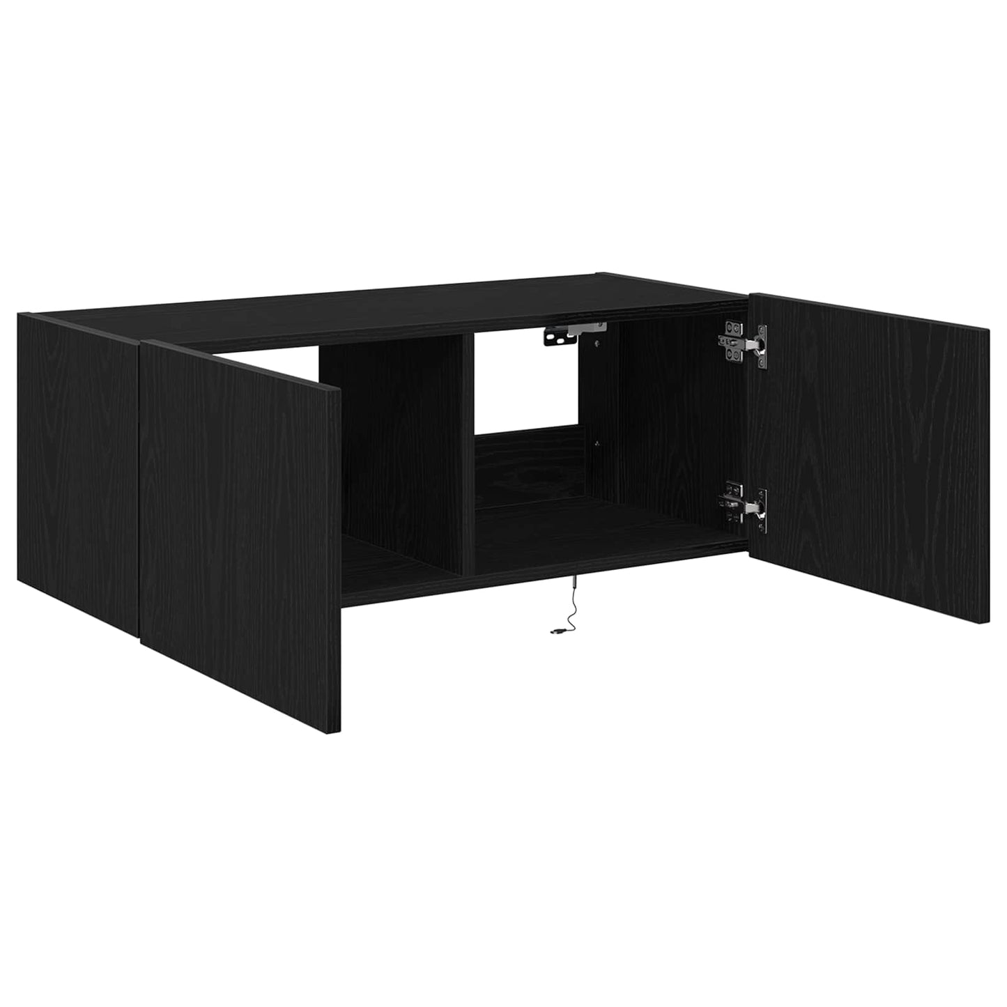 TV Fali Szekrény 80 x 35 x 31 cm Fekete tölgy Szerelt Fa