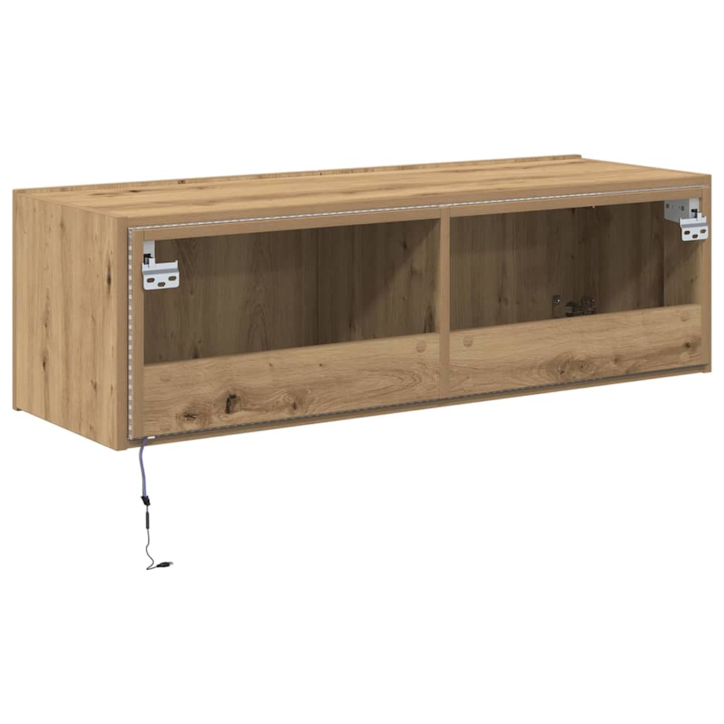 TV Fali Szekrény 100 x 35 x 31 cm Artisan tölgy Szerelt Fa