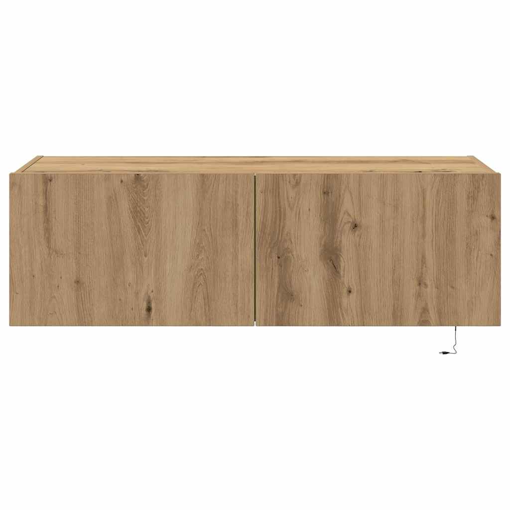 TV Fali Szekrény 100 x 35 x 31 cm Artisan tölgy Szerelt Fa