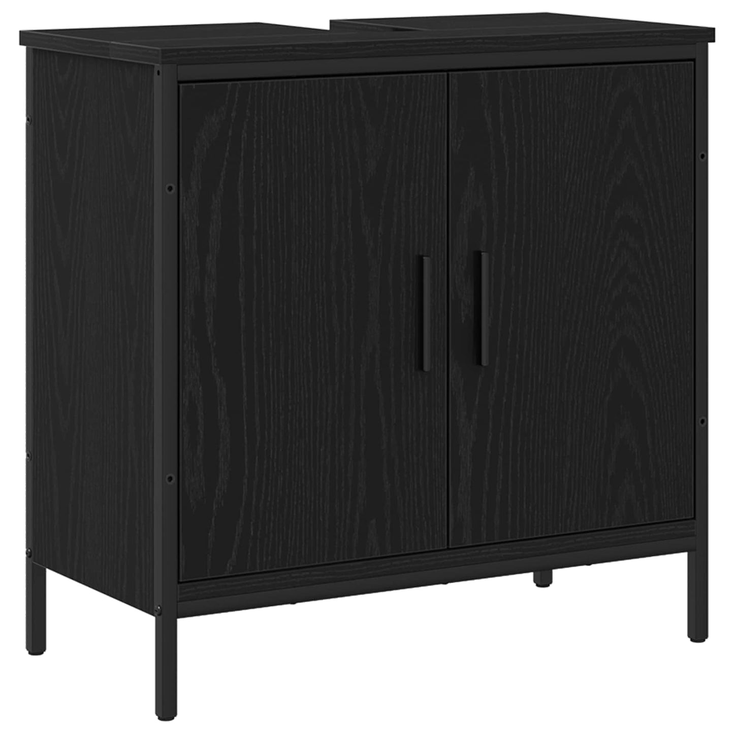 Fürdőszobai mosdószekrény Fekete tölgy 60 x 30 x 60 cm Faanyag