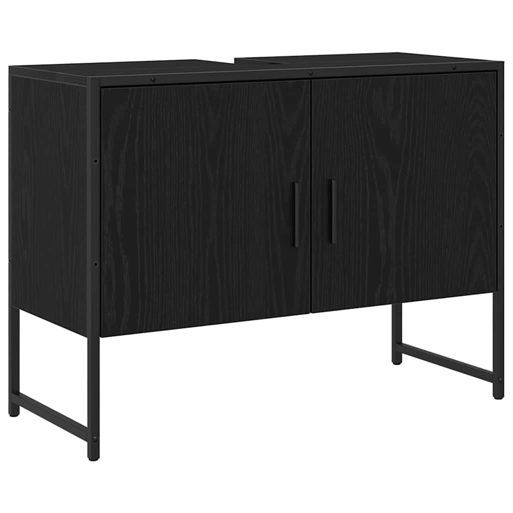 Fürdőszobai mosdószekrény Fekete tölgy 80 x 30 x 60 cm