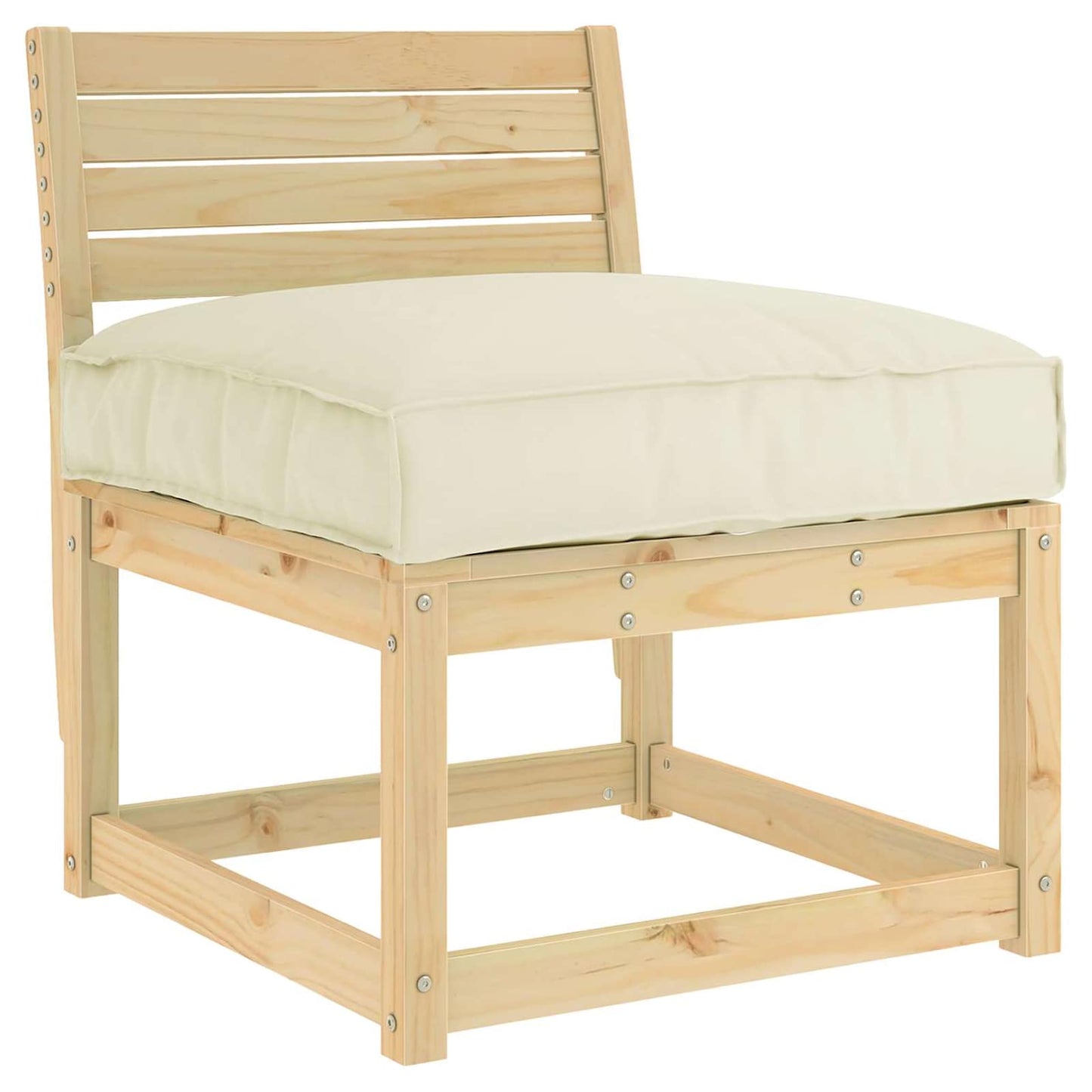 Párna Krém 70 x 70 x 12 cm Oxford Szövet