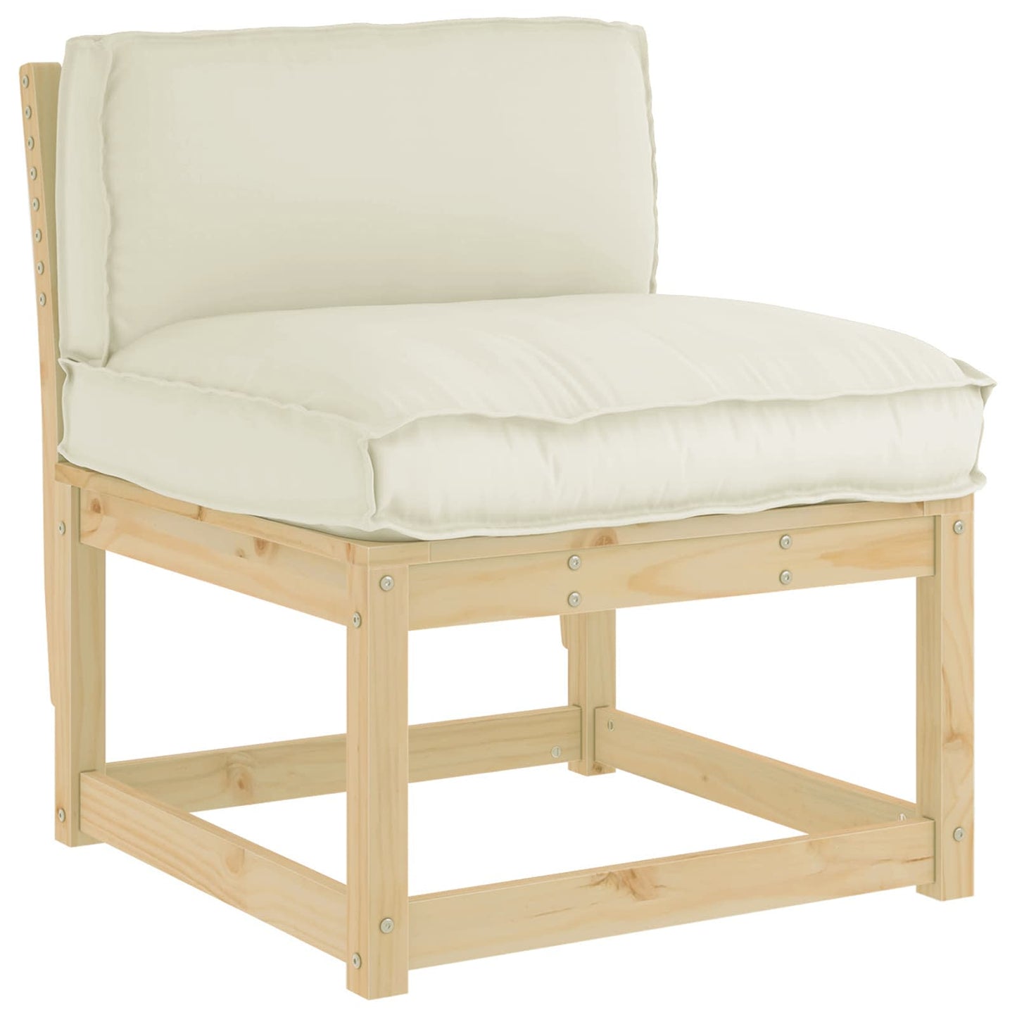 Párna Krém 80 x 40 x 12 cm Oxford Szövet