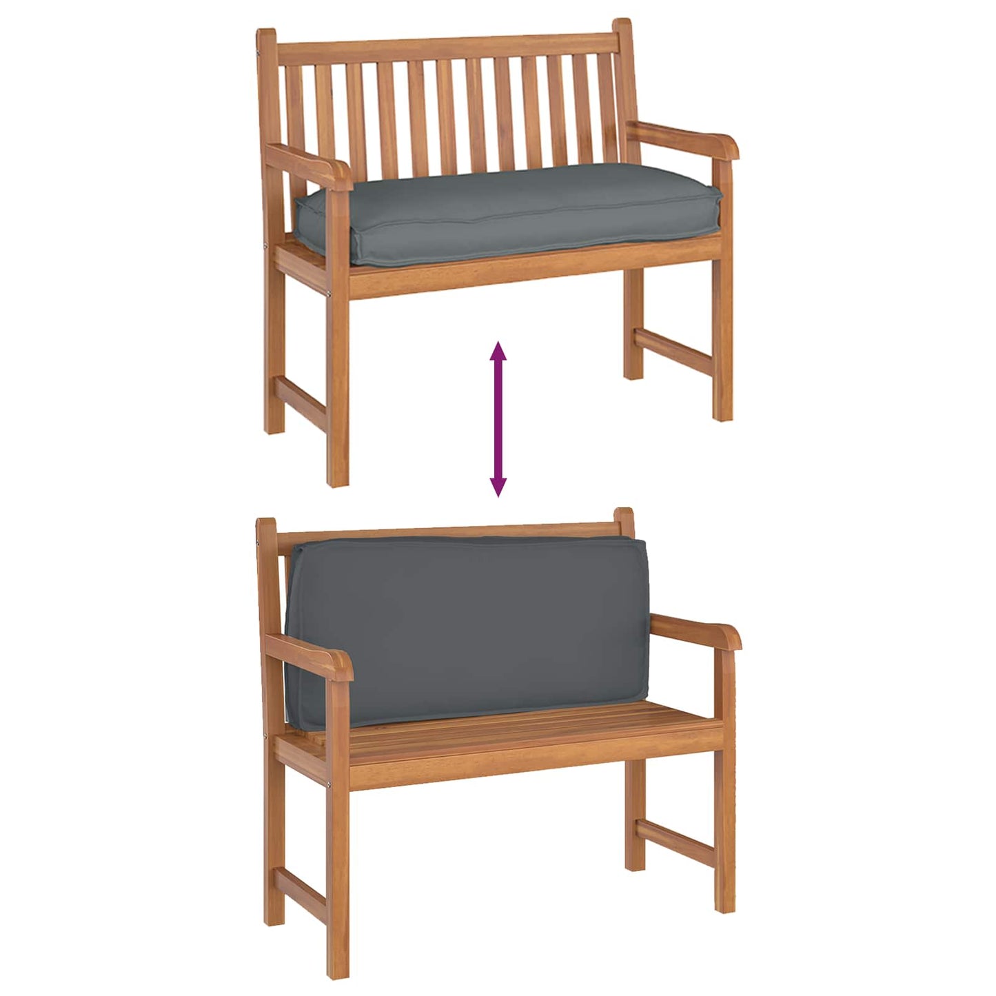 Párna Antracit 120 x 50 x 12 cm Oxford Szövet