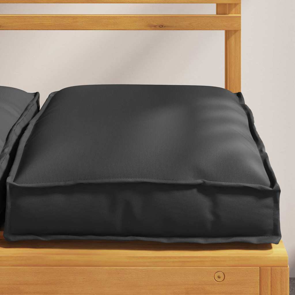 Párna 2 pcs Fekete 40 x 40 x 8 cm Oxford Szövet