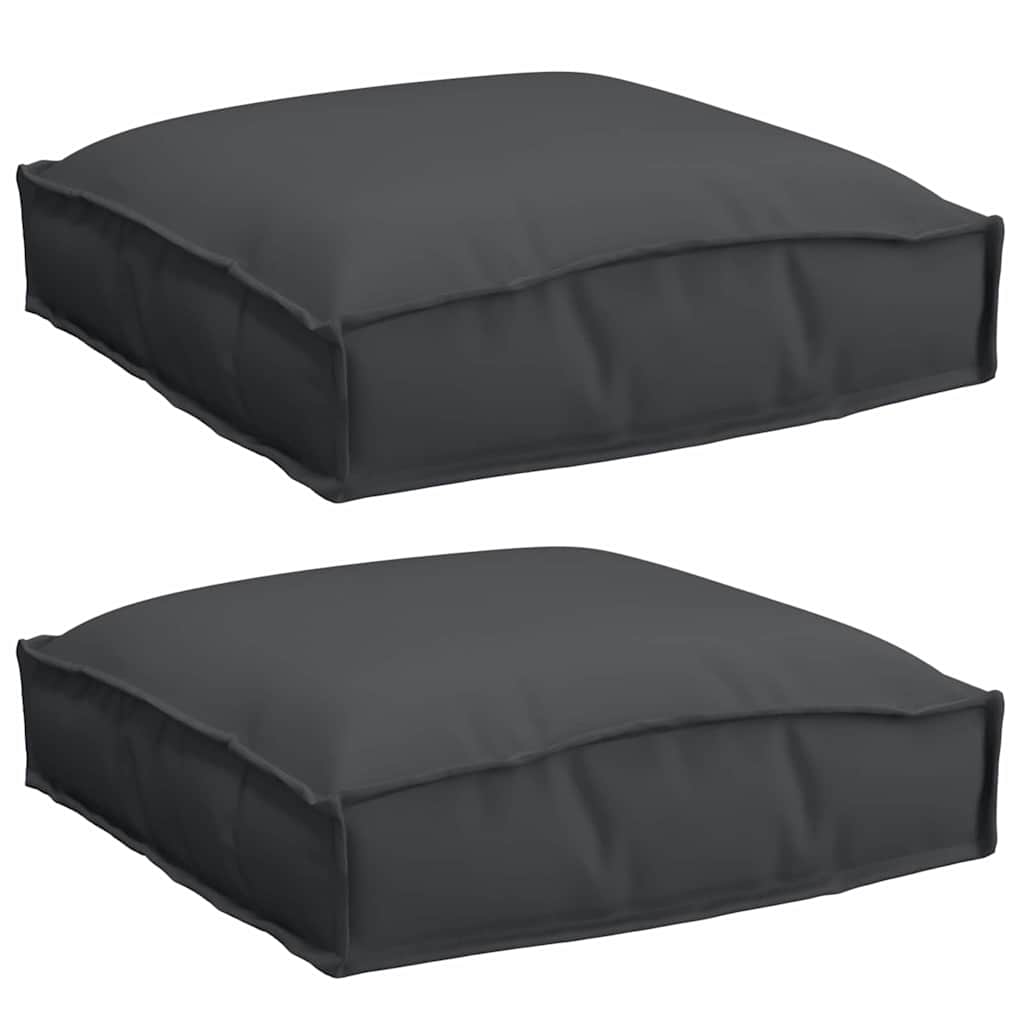 Párna 2 pcs Fekete 40 x 40 x 8 cm Oxford Szövet