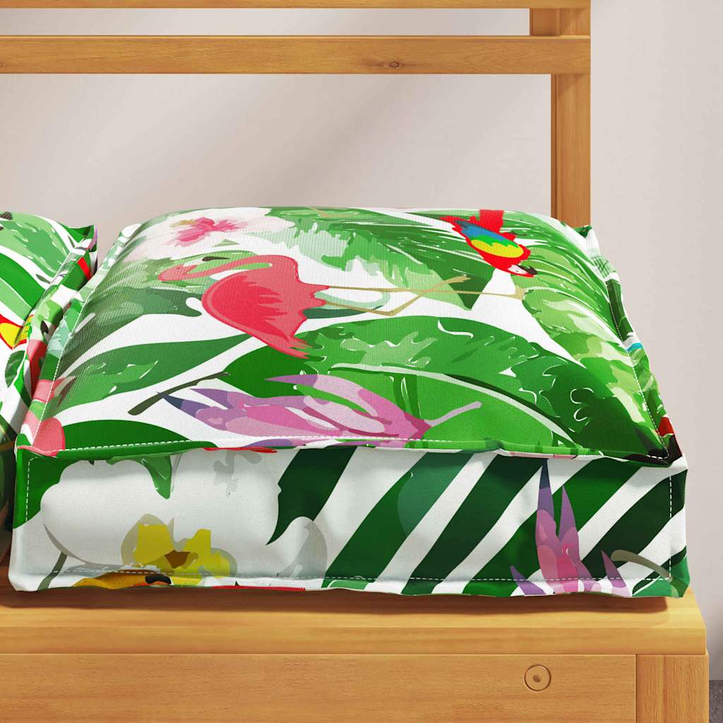Párna Virágos 2 pcs Sokszínű 40 x 40 x 8 cm Oxford Szövet