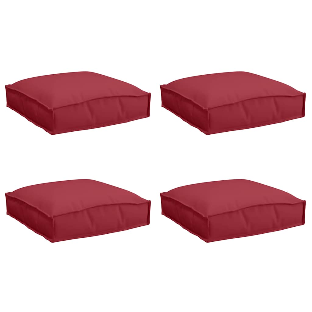 Párna 4 pcs Bordó 40 x 40 x 8 cm Oxford Szövet