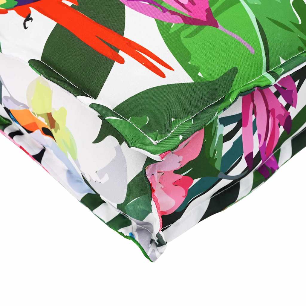 Párna Virágos 4 pcs Sokszínű 40 x 40 x 8 cm Oxford Szövet