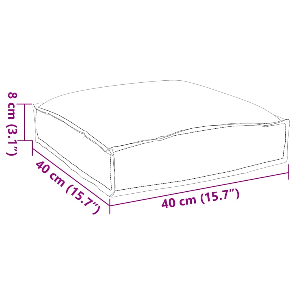 Párna Virágos 4 pcs Sokszínű 40 x 40 x 8 cm Oxford Szövet