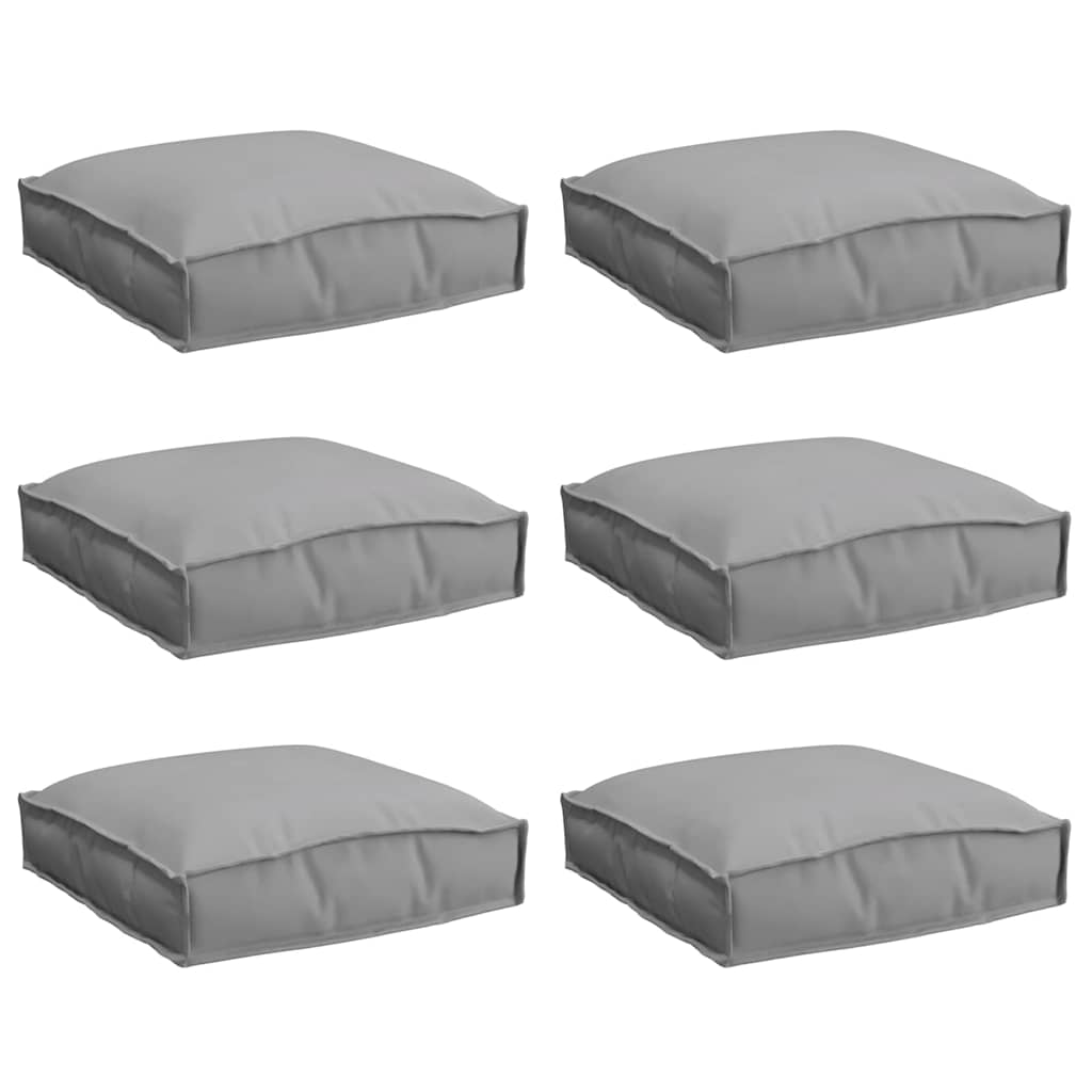 Párna 6 pcs Szürke 40 x 40 x 8 cm Oxford Szövet