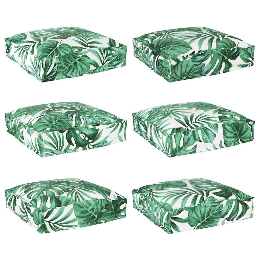 Párna Levél 6 pcs Levél mintázat 40 x 40 x 8 cm Oxford Szövet