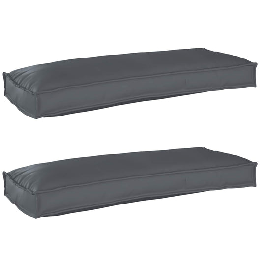 Raklap párna készlet 2 pcs Antracit 100 x 40 x 8 cm