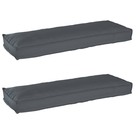 Raklap párna készlet 2 pcs Antracit 120 x 40 x 8 cm