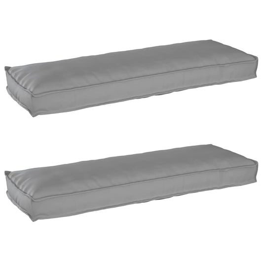 Raklap párna készlet 2 pcs Szürke 120 x 40 x 8 cm Oxford Szövet