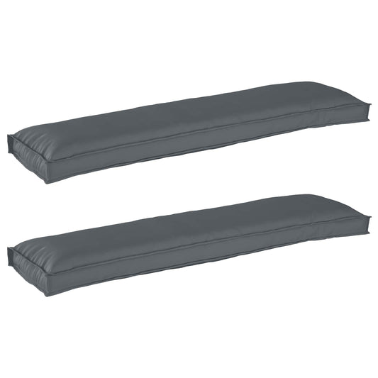 Raklap párna készlet 2 pcs Antracit 150 x 40 x 8 cm