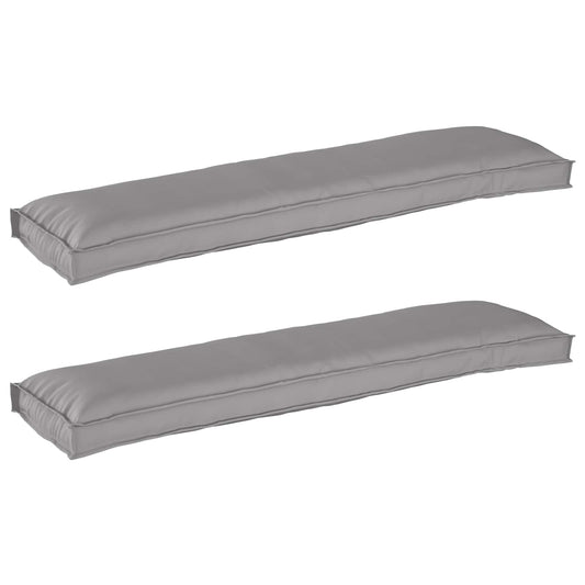 Raklap párna készlet 2 pcs Szürke 150 x 40 x 8 cm Oxford Szövet
