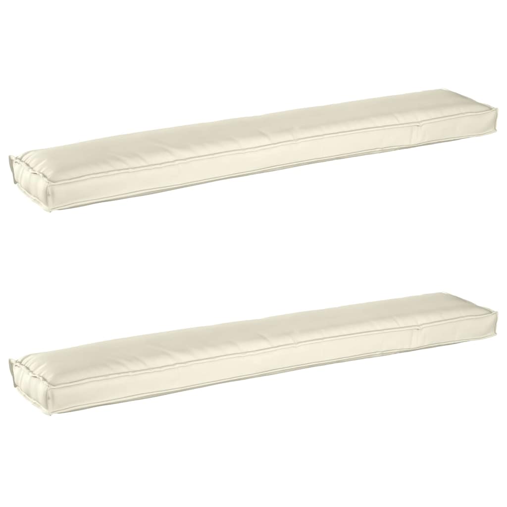 Raklap párna készlet 2 pcs Krém 200 x 40 x 8 cm Oxford Anyag