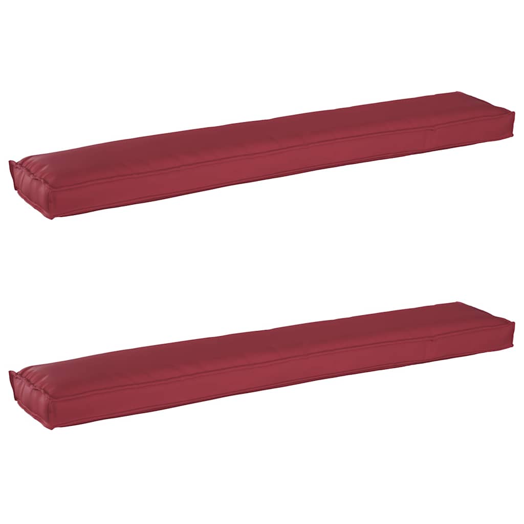 Raklap párna készlet 2 pcs Bordó 200 x 40 x 8 cm Oxford Anyag