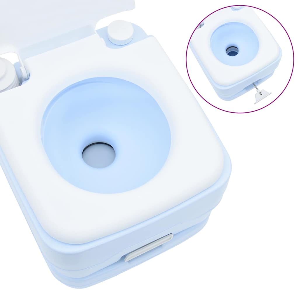 Kemping WC Világoskék és fehér 41,5 x 36,5 x 42 cm Polietilén