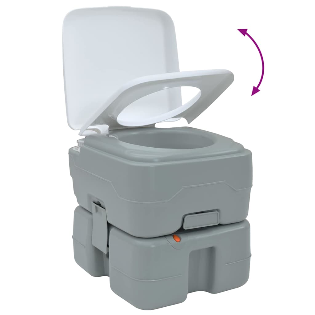 Kemping WC Szürke és Fehér 41,5 x 36,5 x 37,5 cm Polietilén