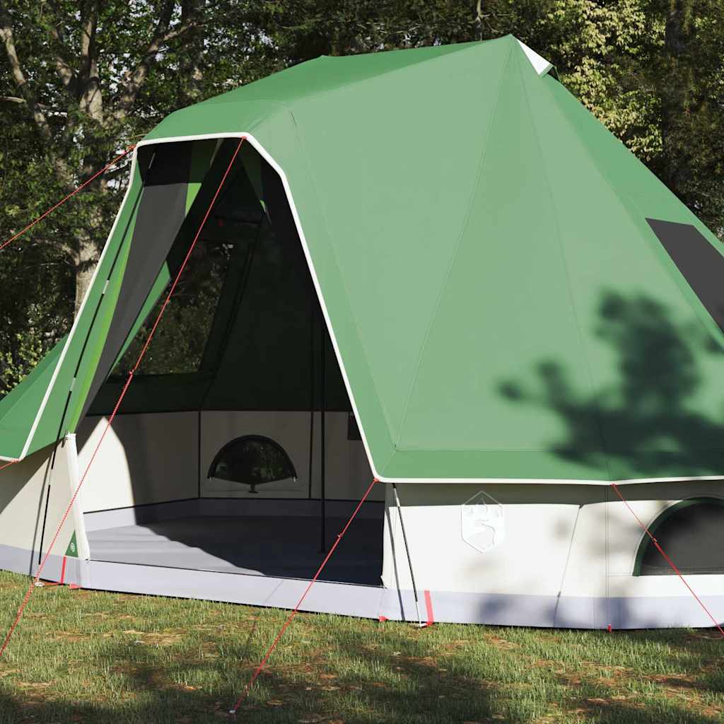 Tipi sátor tetővel tárolóval Zöld 466 x 310 x 240 cm taft