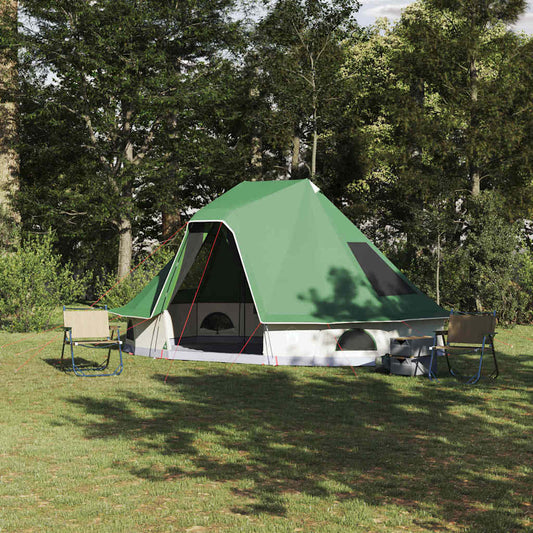 Tipi sátor tetővel tárolóval Zöld 466 x 310 x 240 cm taft