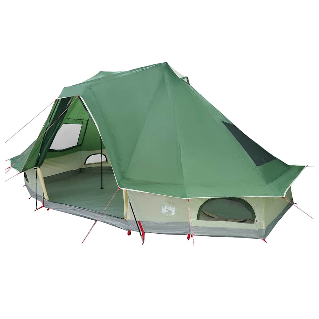Tipi sátor tetővel tárolóval Zöld 466 x 310 x 240 cm taft