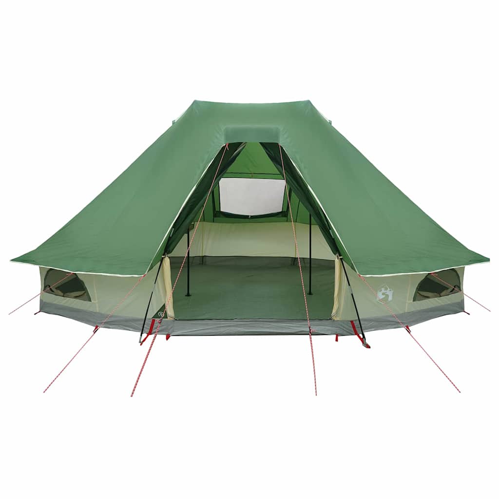 Tipi sátor tetővel tárolóval Zöld 466 x 310 x 240 cm taft